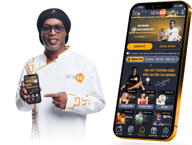 Ronaldinho with New88 App